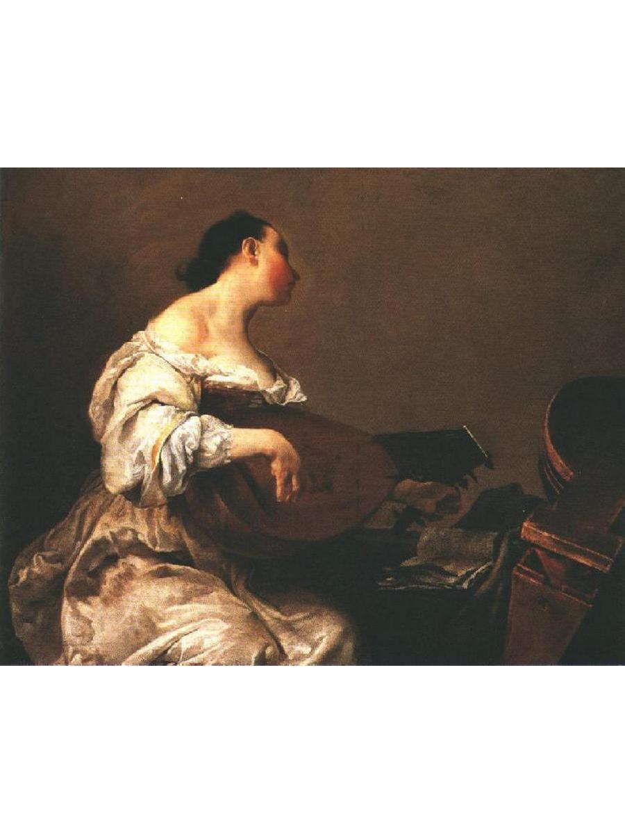 

Постер DRABS A3 Джузеппе Мария Креспи Woman Playing a Lute