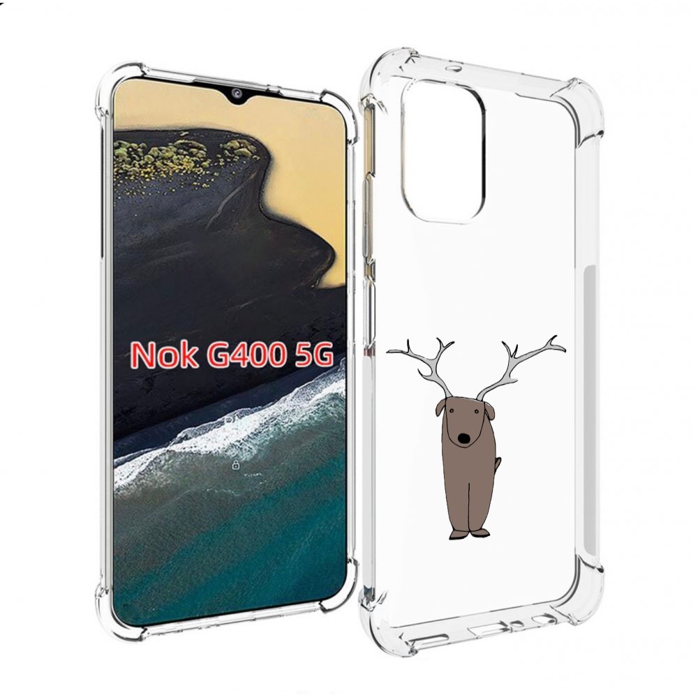 

Чехол MyPads Собака олень для Nokia G400 5G, Прозрачный, Tocco