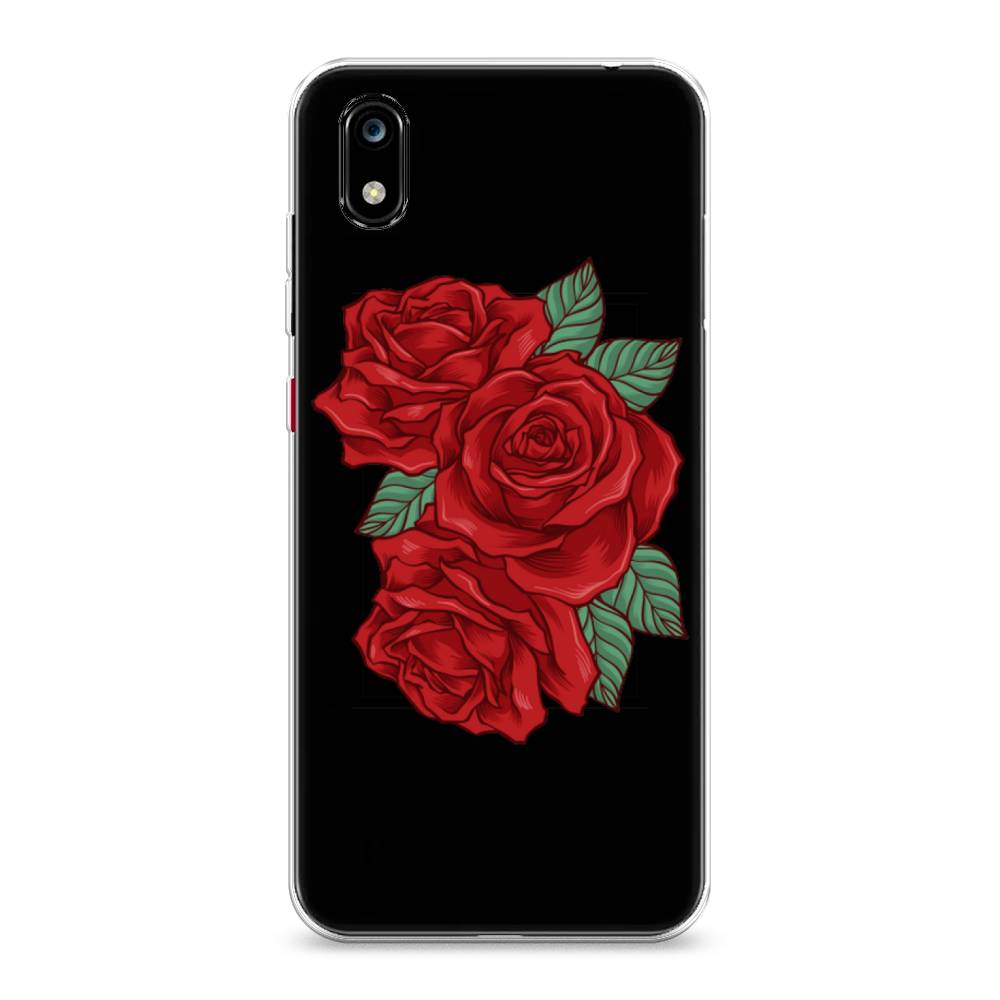 

Чехол на ZTE Blade A7 2019 "Три алые розы", Красный, 133150-2