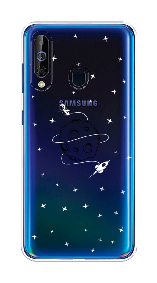 

Чехол на Samsung Galaxy A60 "Полет вокруг луны", Белый;серый;черный, 28250-2