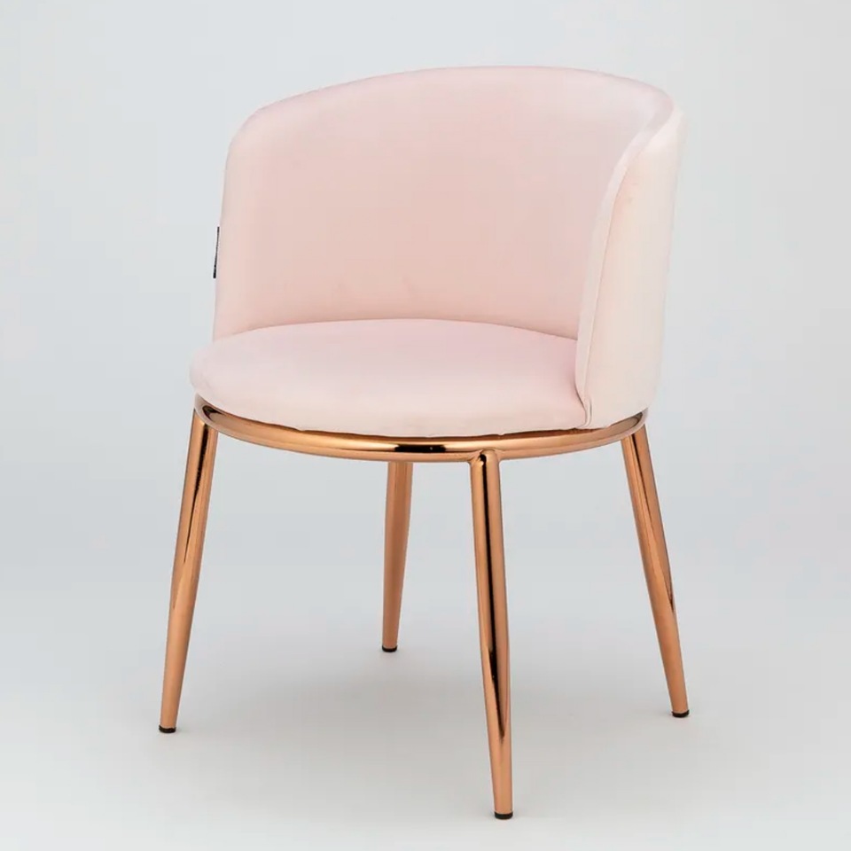 фото Стул cooper розовый велюр с золотыми ножками storeforhome / s-604-pink-gold