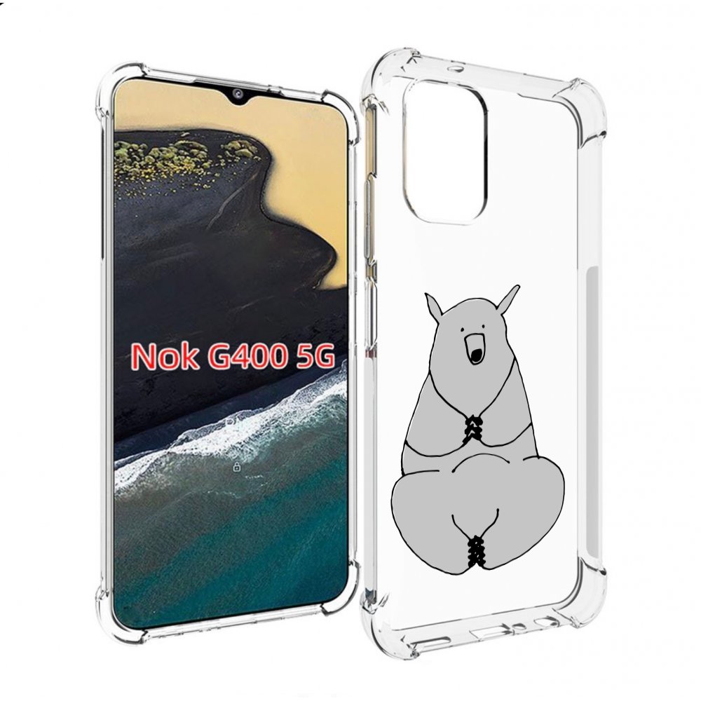 

Чехол MyPads Серый медведь для Nokia G400 5G, Прозрачный, Tocco