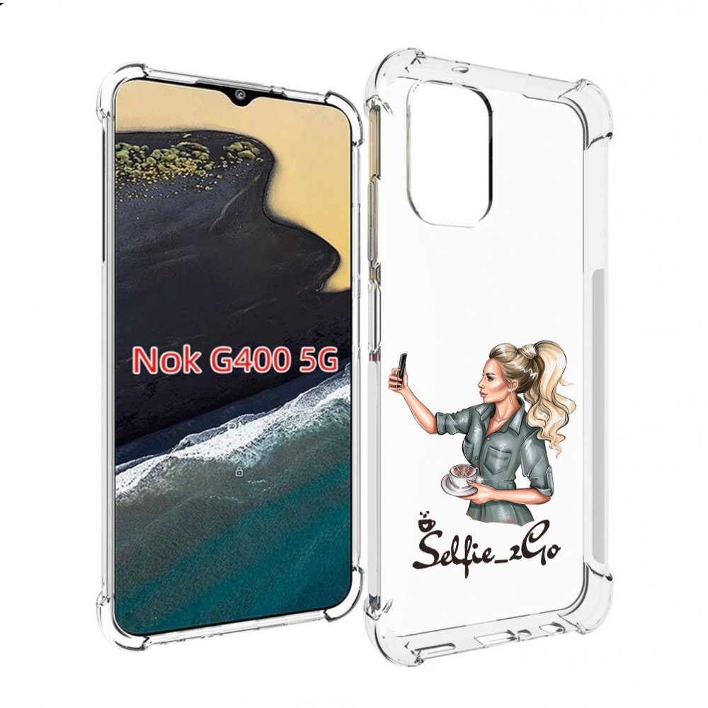 

Чехол MyPads Селфи-девушка женский для Nokia G400 5G, Прозрачный, Tocco