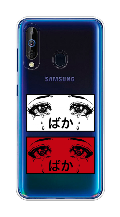 

Чехол на Samsung Galaxy A60 "Красные глаза манга", Красный;белый;черный, 28250-4