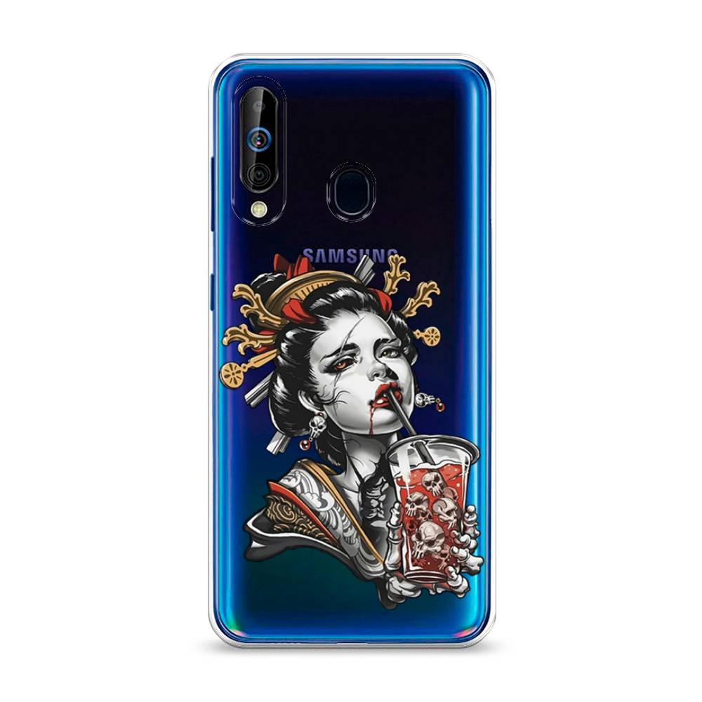 

Чехол на Samsung Galaxy A60 "Опасная гейша", Красный;черный;серый, 28250-4