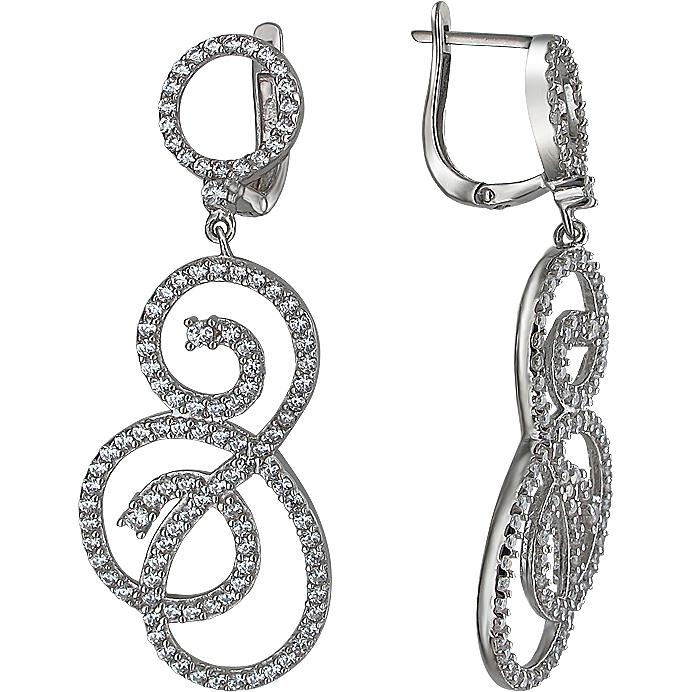 

Серьги женские из серебра Эстет 01С1510540, фианит, 01С1510540