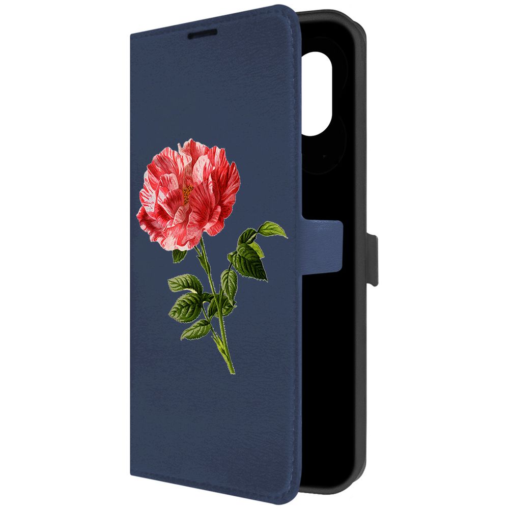 

Чехол-книжка Krutoff Eco Book для Samsung Galaxy M04 (M045) Рисованная роза (синий)
