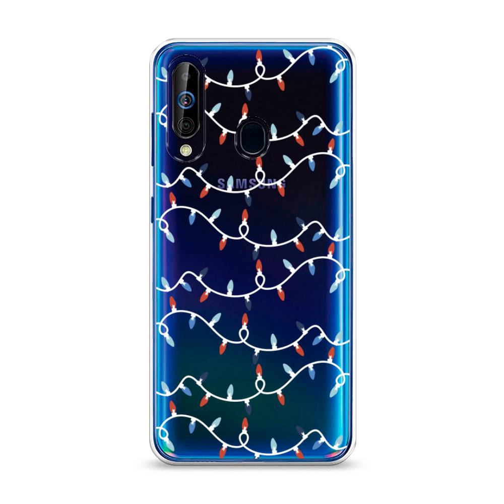 

Чехол на Samsung Galaxy A60 "Разноцветная гирлянда", Белый;красный;синий, 28250-5