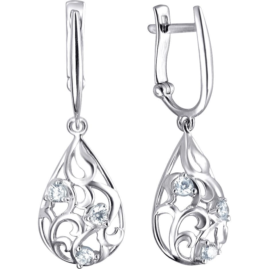 

Серьги женские из серебра Эстет 01С1510933, фианит, 01С1510933