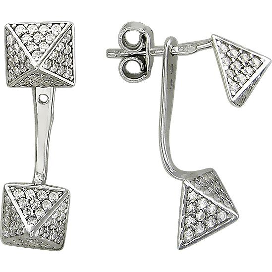 

Серьги женские из серебра Эстет 01С1510047, фианит, 01С1510047