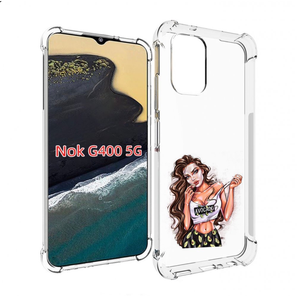 

Чехол MyPads Продукты на дом с доставкой женский для Nokia G400 5G, Прозрачный, Tocco