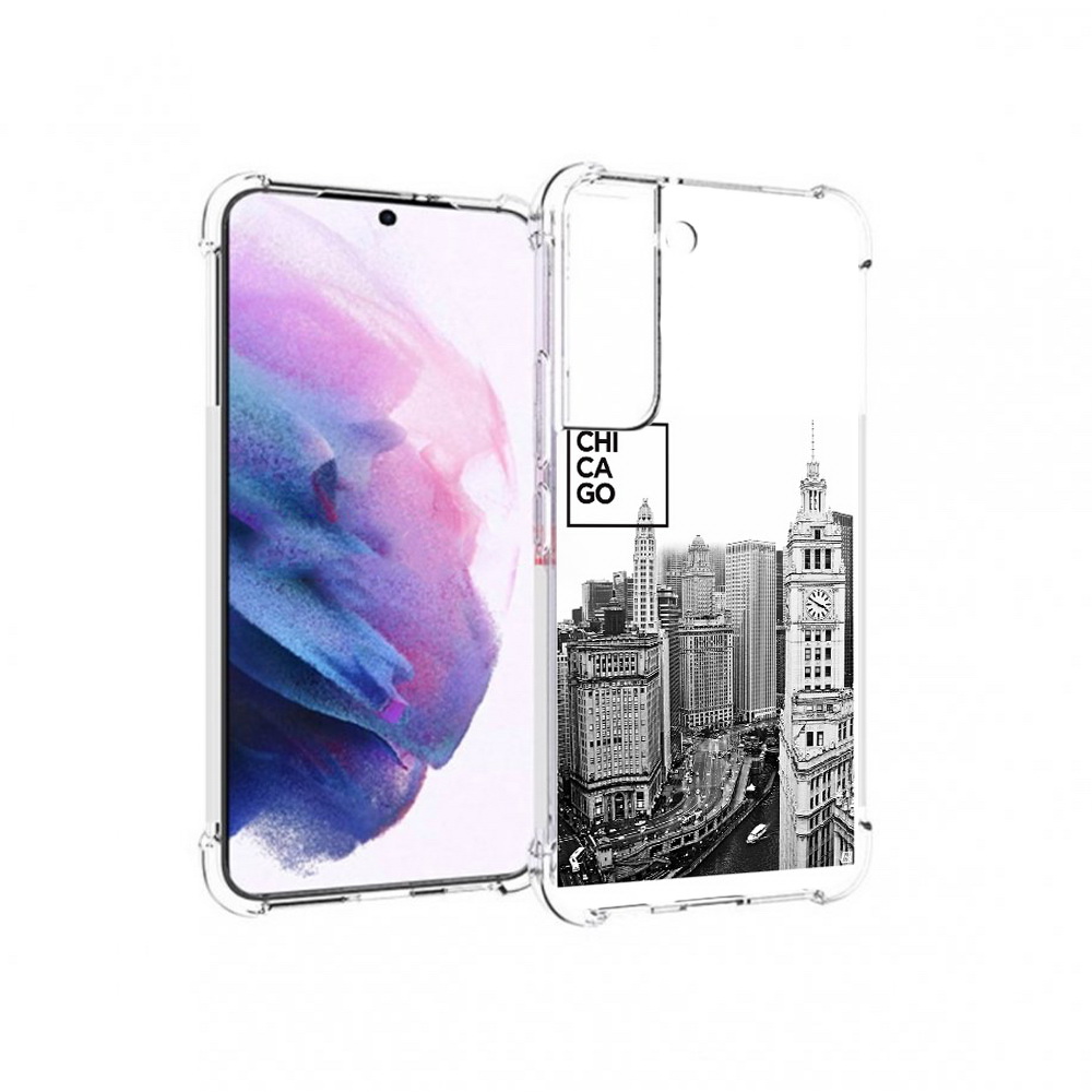 Чехол MyPads Tocco для Samsung Galaxy S22 черно белый чикаго (PT194926.508.689)