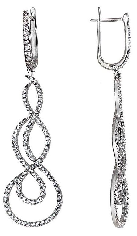 

Серьги женские из серебра Эстет 01С1510609, фианит, 01С1510609