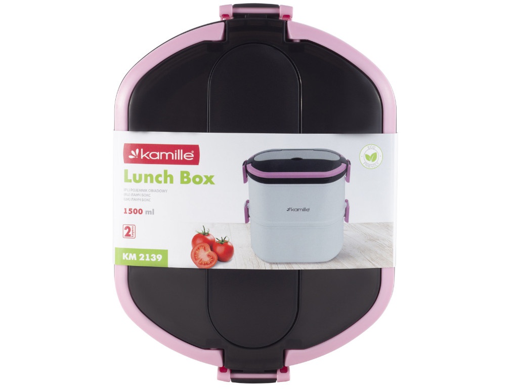 

Ланч-бокс Kamille 1.5L Pink 2139, Разноцветный, 2139