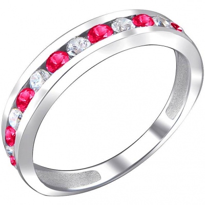 

Кольцо из серебра с корундом/фианитом р. 15,5 Эстет 01К254829-3, 01К254829-3