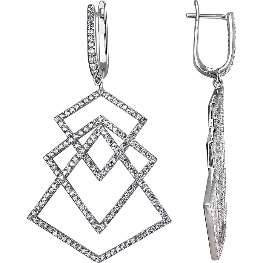 

Серьги женские из серебра Эстет 01С1510611, фианит, 01С1510611