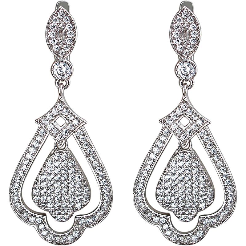 

Серьги женские из серебра Эстет 01С1510182, фианит, 01С1510182