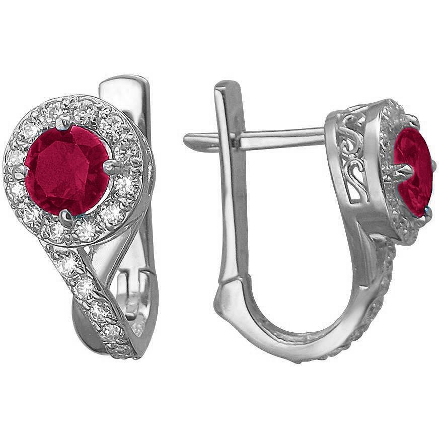 

Серьги женские из серебра Эстет 01С258520-3, фианит/корунд, 01С258520-3