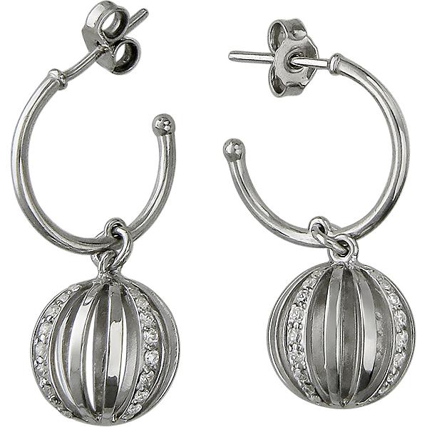 

Серьги женские из серебра Эстет 01С158202, фианит, 01С158202