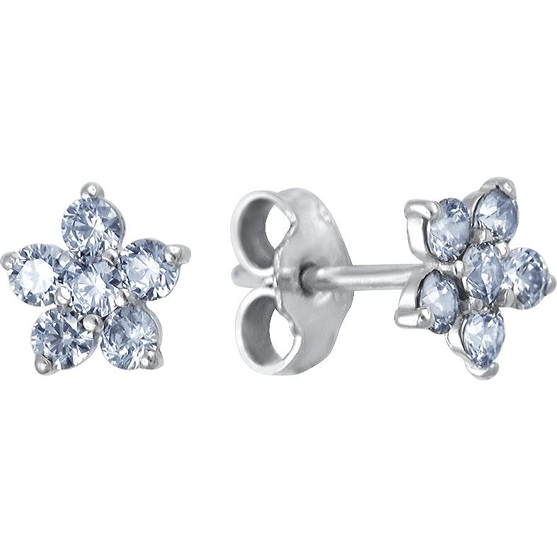 

Серьги-пусеты из серебра Эстет 01С255301-8, фианит, 01С255301-8