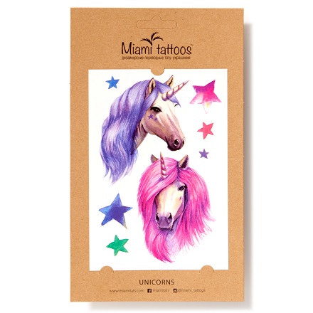 

Переводные татуировки Miami Tattoos Unicorns