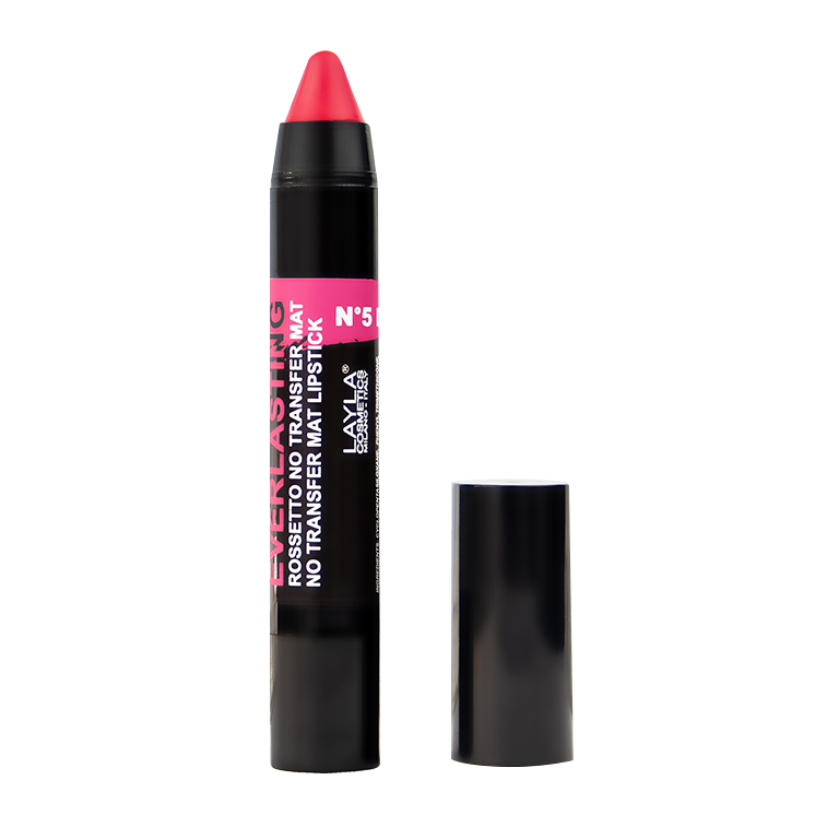 Помада-карандаш Layla Cosmetics матовая стойкая Everlasting No Transfer Mat Lipstick N5 сияющая помада карандаш для губ rouge elixir – 12 розовая фуксия розовый
