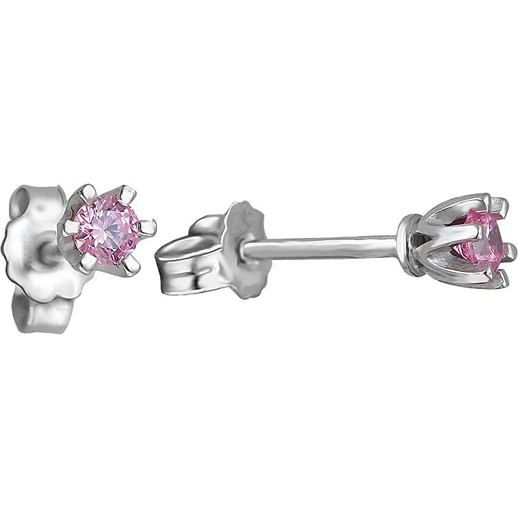 

Серьги-пусеты из серебра Эстет 01С252288-7, фианит, 01С252288-7