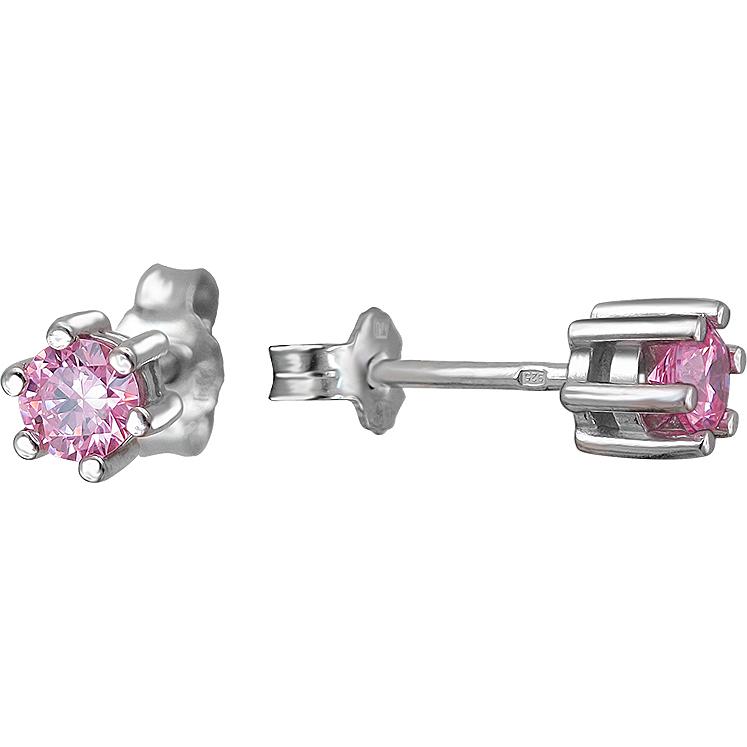 

Серьги-пусеты из серебра Эстет 01С252287-7, фианит, 01С252287-7