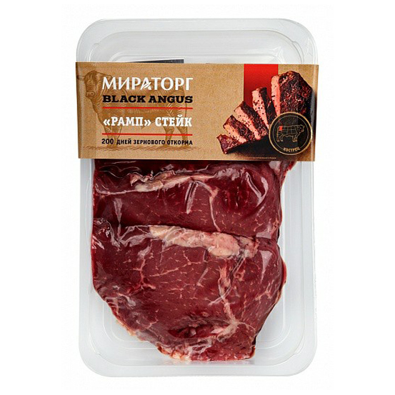 

Стейк из мраморной говядины Мираторг Black Angus Рамп охлажденный 480 г