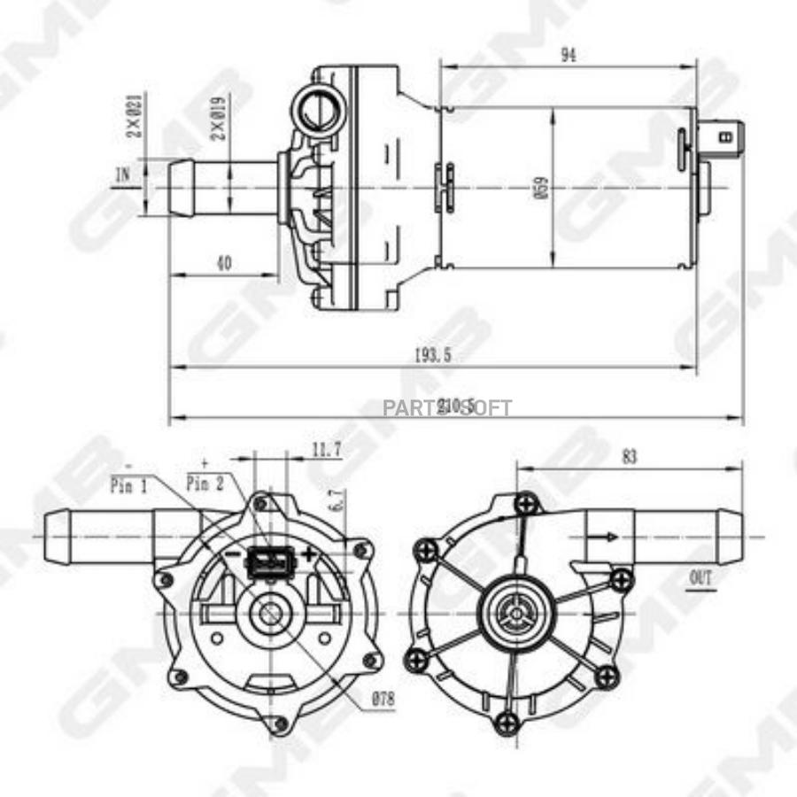 

GMB Помпа водяная электрическая LAND ROVER