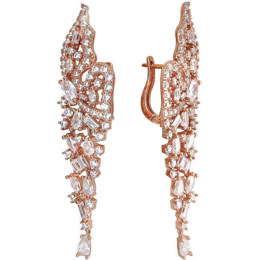 

Серьги женские из серебра Эстет 01С1510428А, фианит, 01С1510428А