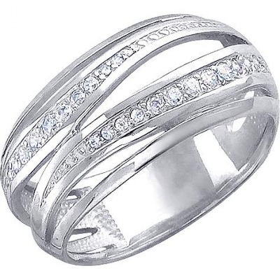 

Кольцо из серебра с фианитом р. 18 Эстет 01К156239, 01К156239