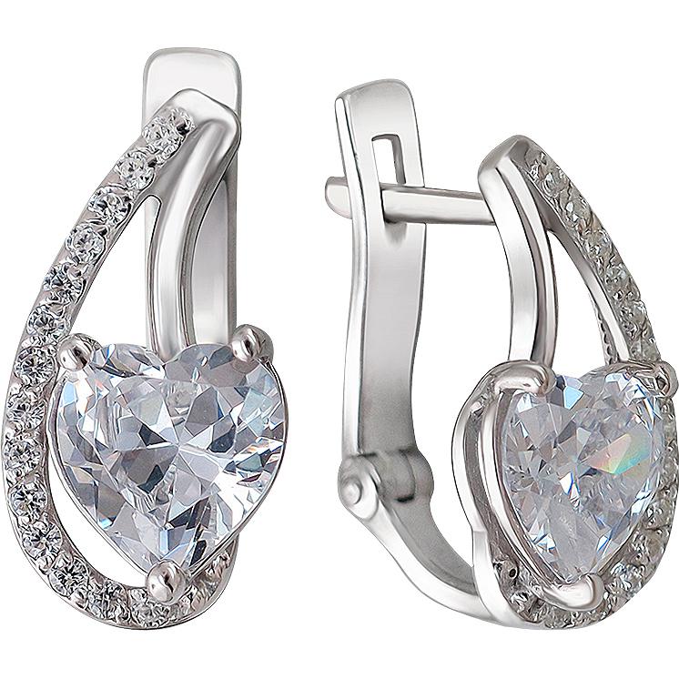 

Серьги женские из серебра Эстет 01С156244, фианит, 01С156244