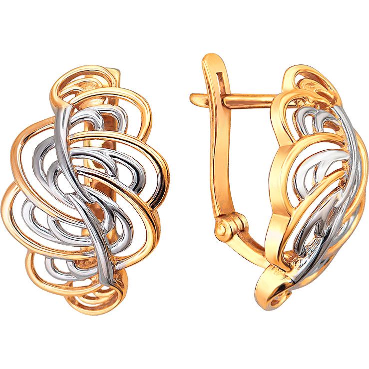 

Серьги женские из золота Эстет 01С0110863, без вставки, 01С0110863