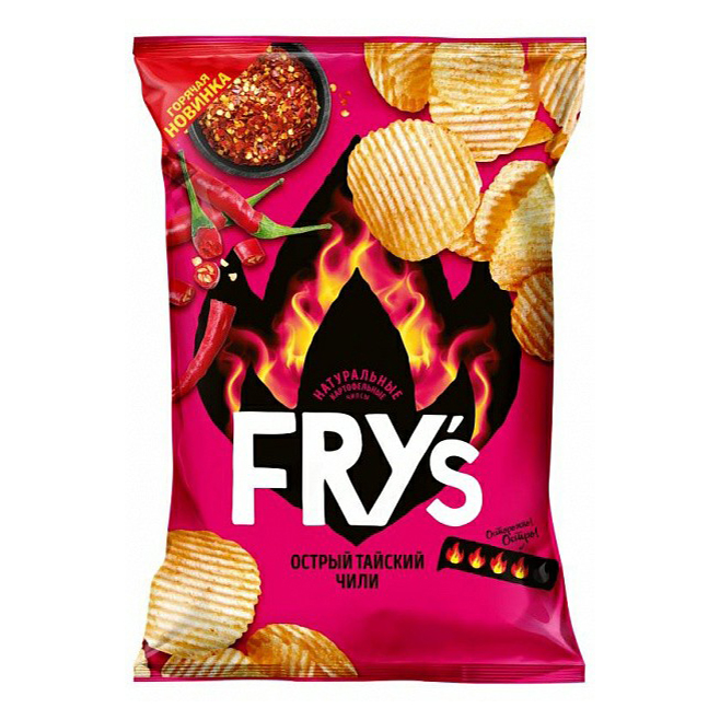 

Чипсы картофельные Fry's Острый тайский чили 80 г