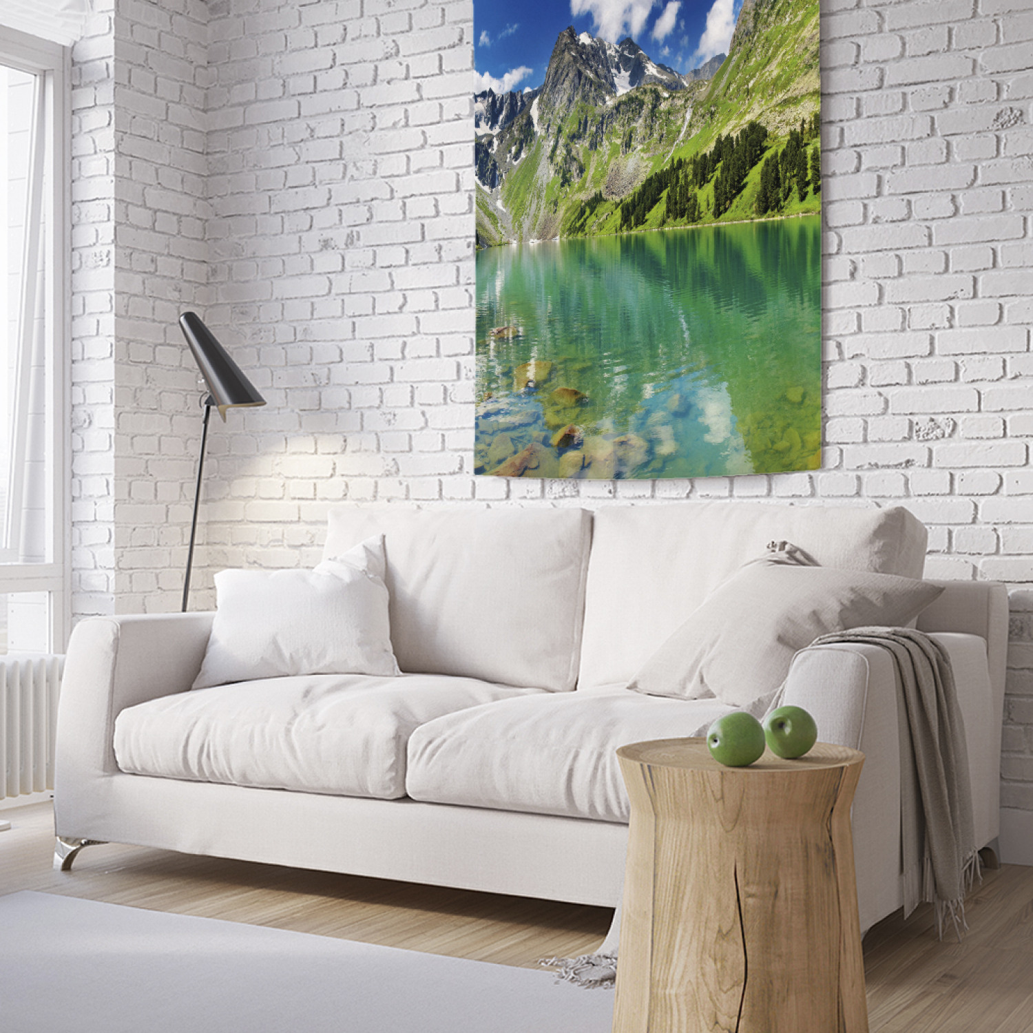 

Вертикальное фотопанно на стену JoyArty Горы у озера 100x150 см, Горы у озера