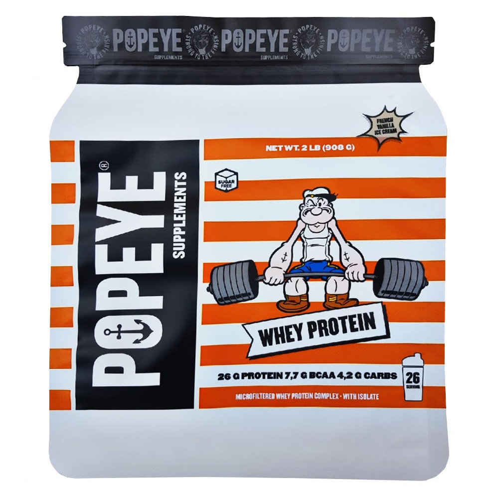 фото Протеины popeye supplements whey protein - 908 грамм, клубника