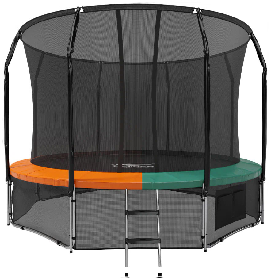 

Батут Eclipse Space Twin с сеткой и лестницей 427 см, green/orange, Space Twin