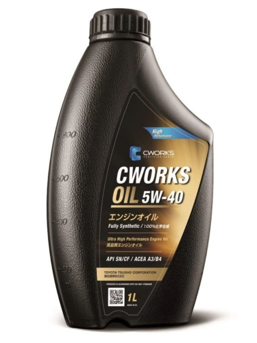 CWORKS OIL 5W40 (1L) масло мотор синт.ACEA A3/B4, API SN/CF, JASO MA2, MB 229.3, VW 502/505, RN 0700/710, Моторное масло CWORKS синтетическое 5W40 1л  - купить