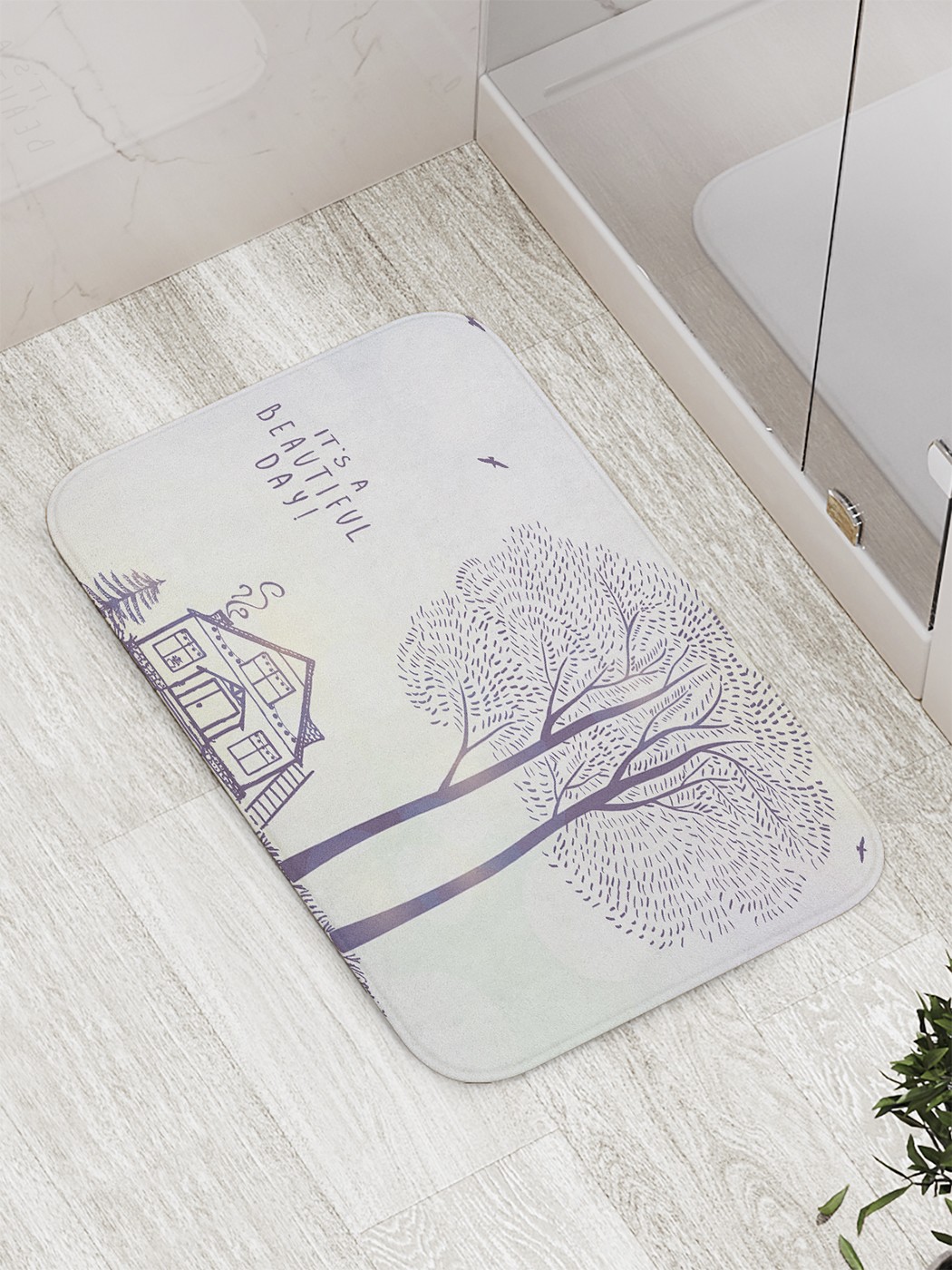 

bath_61628 Коврик противоскользящий для ванной, сауны, бассейна, 77х52 см