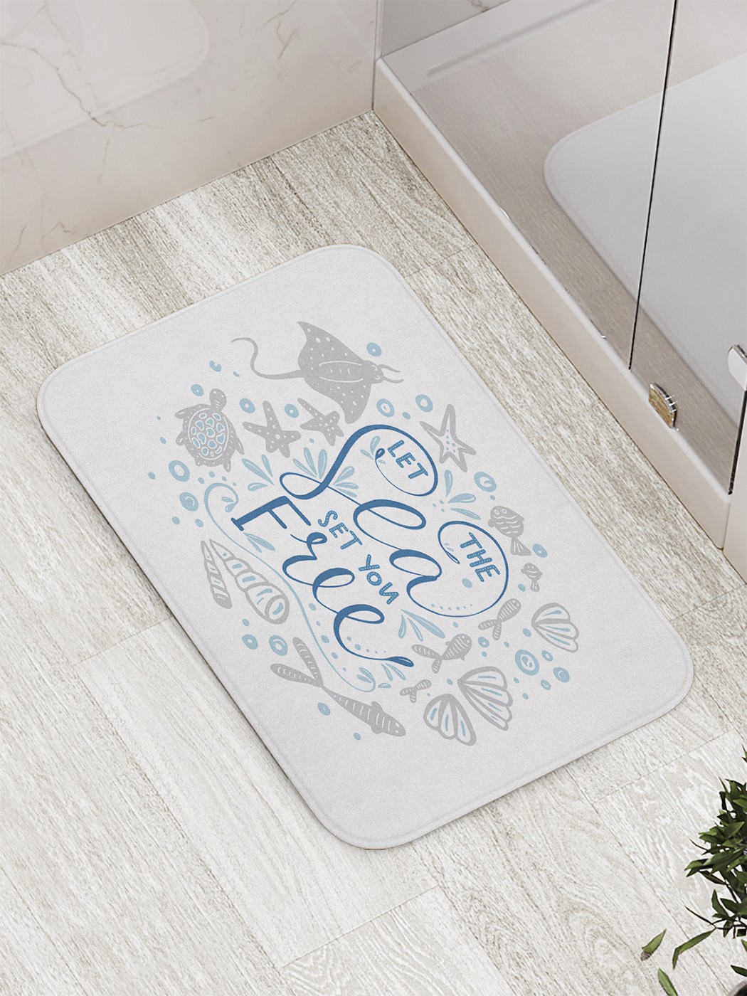 

bath_61623 Коврик противоскользящий для ванной, сауны, бассейна, 77х52 см