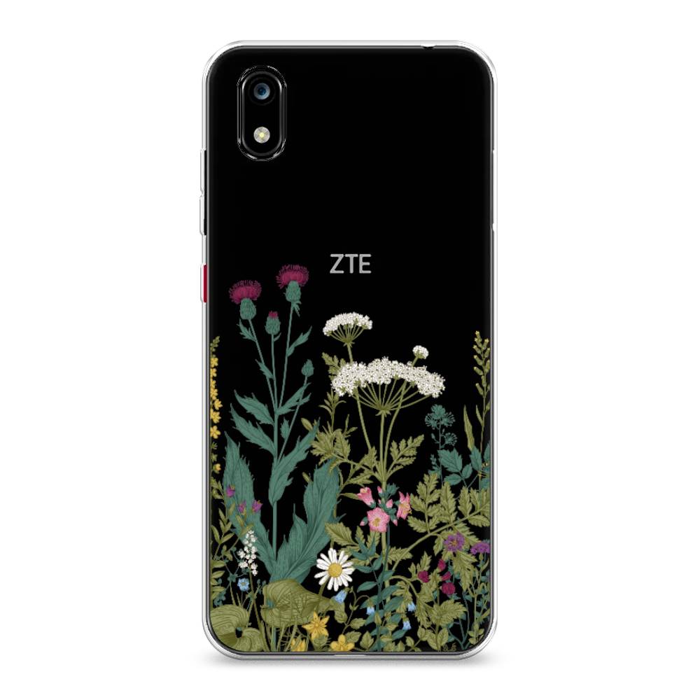 

Чехол на ZTE Blade A7 2019 "Дикие полевые цветы", Зеленый;розовый;белый, 133150-2