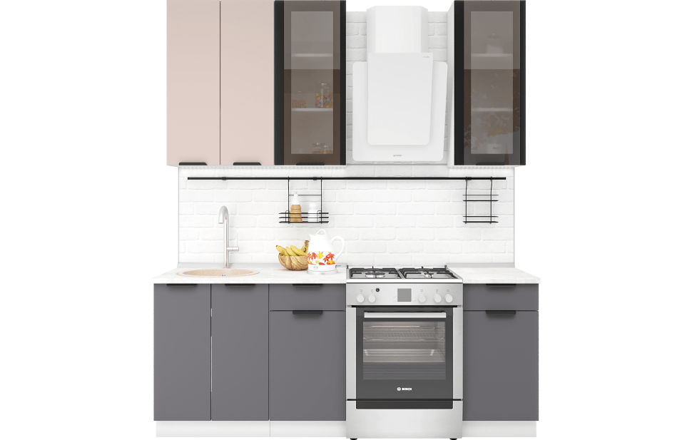 

Интерьер-центр Кухня Норд 2,0 м (Н) Софт какао/софт смок, НФ-00002118_000026177