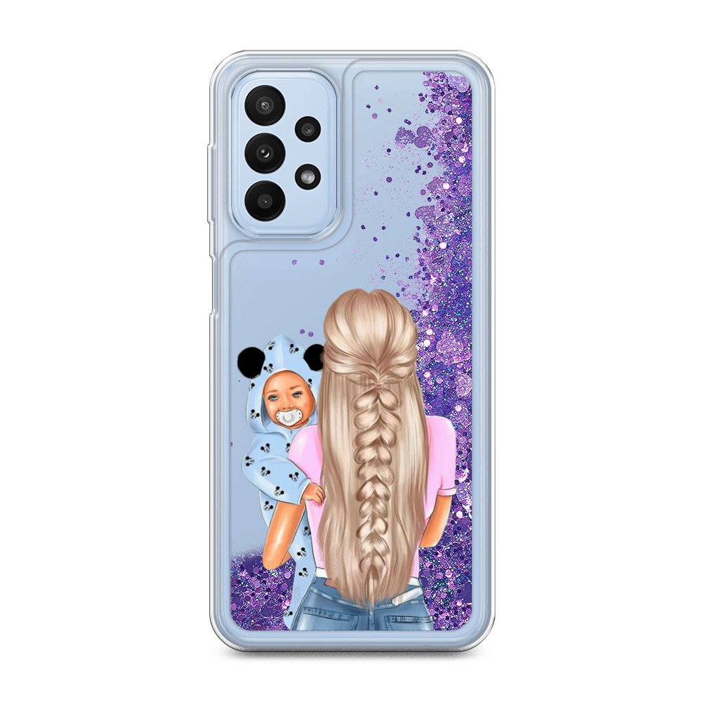 

Чехол Awog на Samsung Galaxy A23 "Молодая мама", Бежевый;голубой, 2105092-1