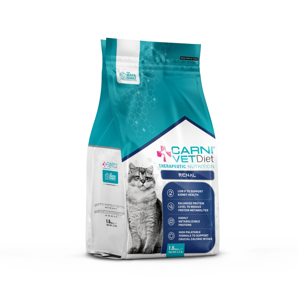 Сухой корм для кошек CARNI Vet Diet Cat Renal диетический, при ХПН, 1.5 кг