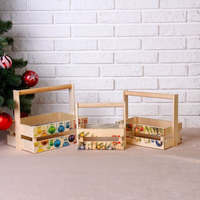 

Цветочное кашпо Новогодний №3 3 в 1 4406444 2 л разноцветный 3 шт., Новогодний №3 3 в 1