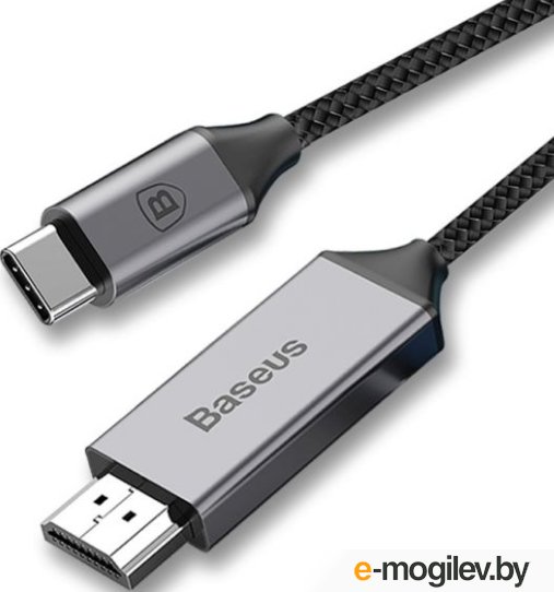 фото Кабель baseus video type-c male to hdmi male adapter cable 1.8m catsy-0g (серый)