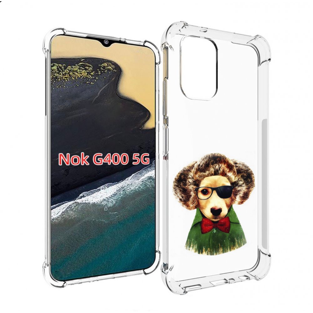 

Чехол MyPads Пес в бабочке для Nokia G400 5G, Прозрачный, Tocco