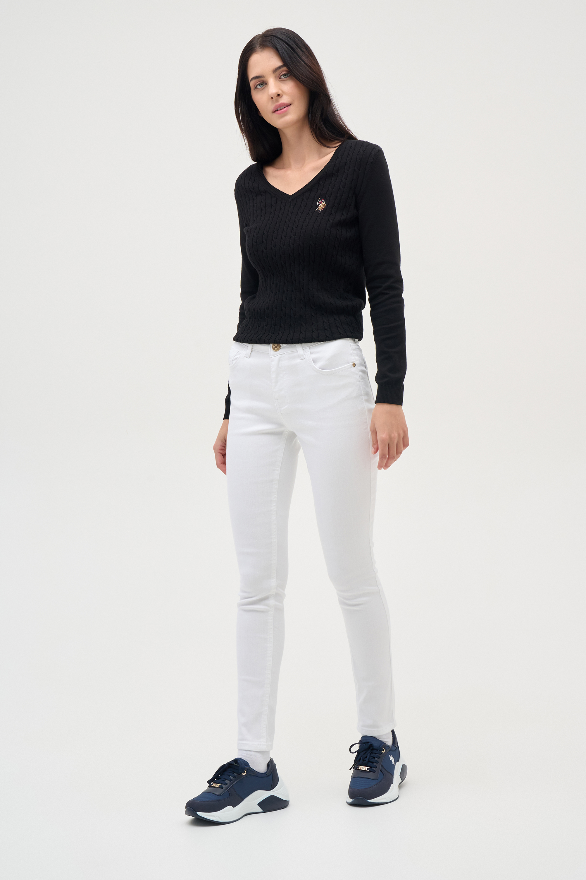 Брюки женские US POLO Assn G082GL0780FIONA23Y-R белые 32 6950₽