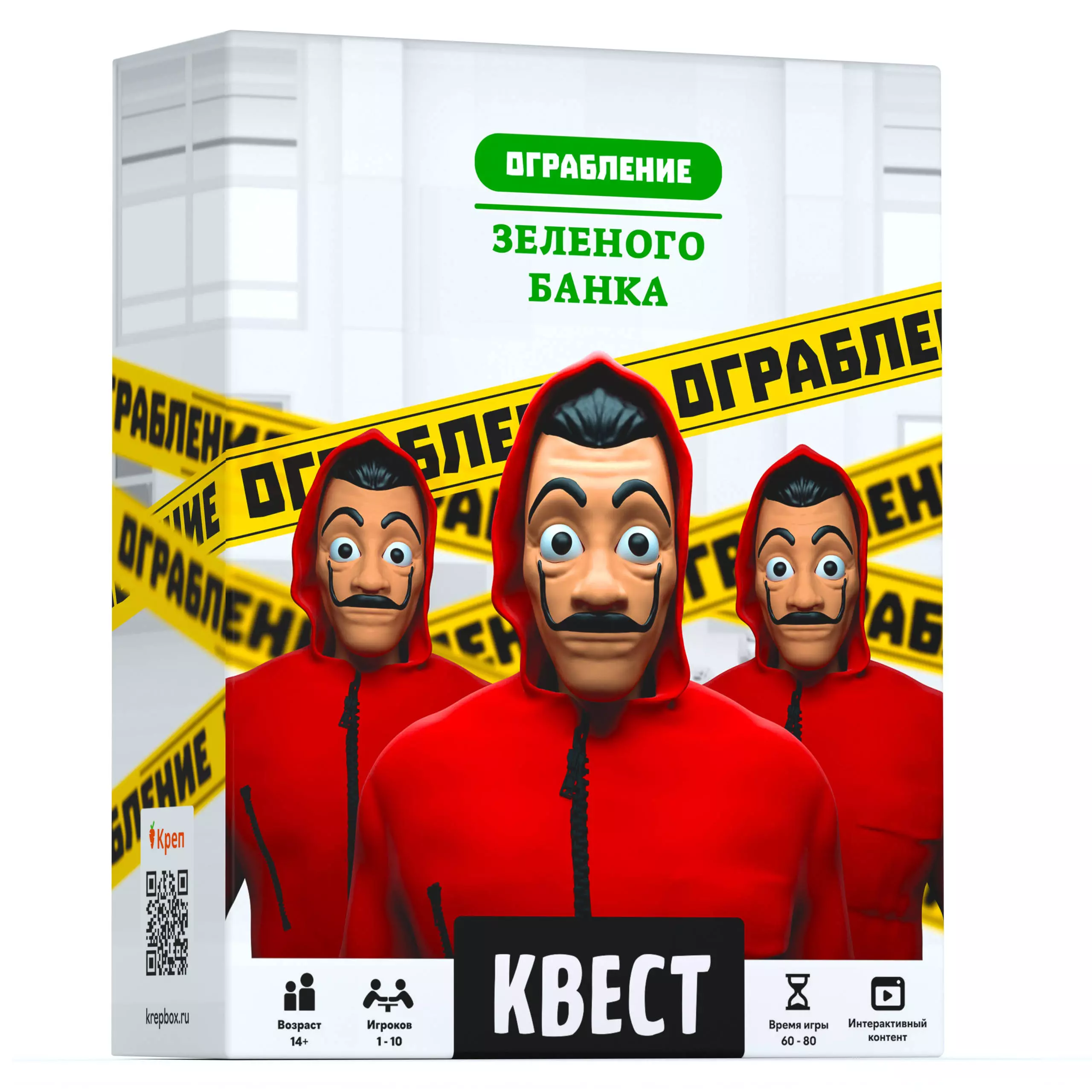 фото Настольная игра креп квест ограбление зеленого банка c виртуальной реальности бумажный дом